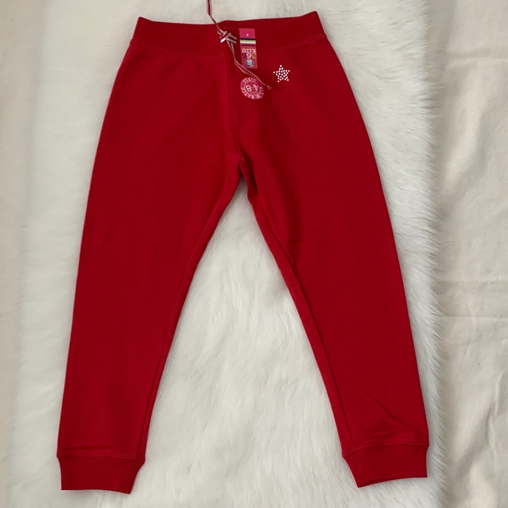Vibrant Red Kids Joggers